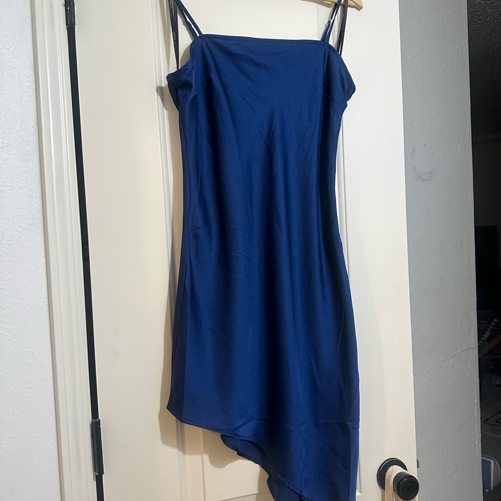 Royal Blue Silky Dress